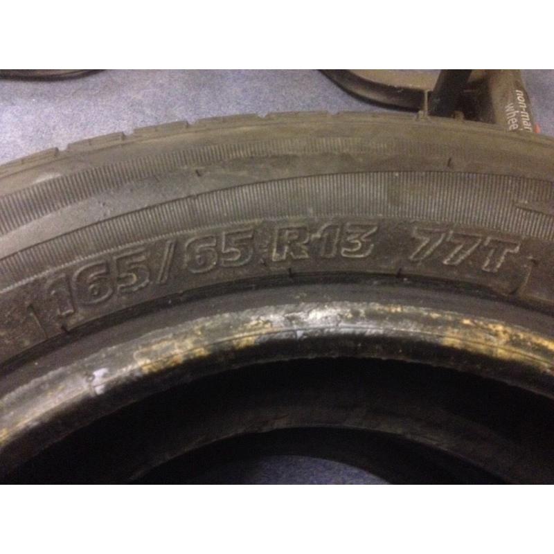 165/65x13 tyres.