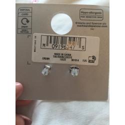 M&S silver pearl earrings