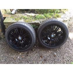 Original BMW M3 18" Wheels - Black- New Tyres