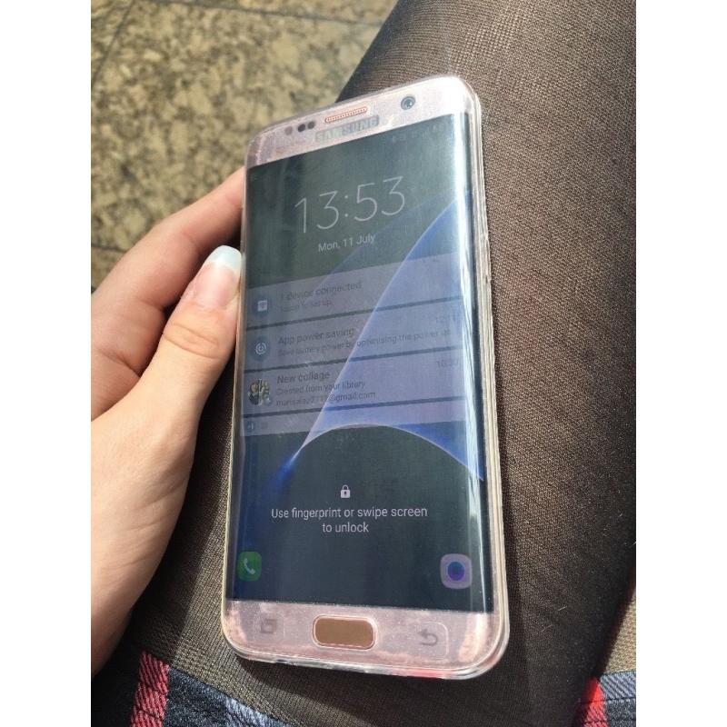 SAMSUNG GALAXY S7 EDGE 32GB ROSE PINK LESS THAN 1 WEEK OLD!!!