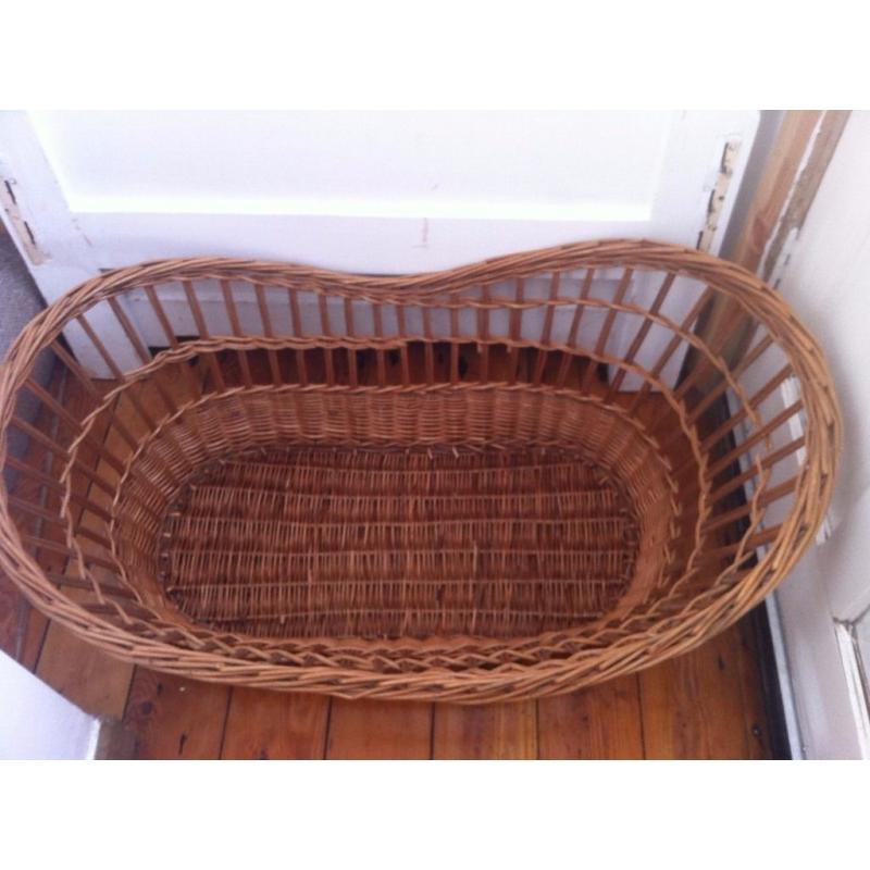 3 Large Vintage Wicker Baskets in Clean Condition, Home Decor, Garden, Shop, Craft Fair