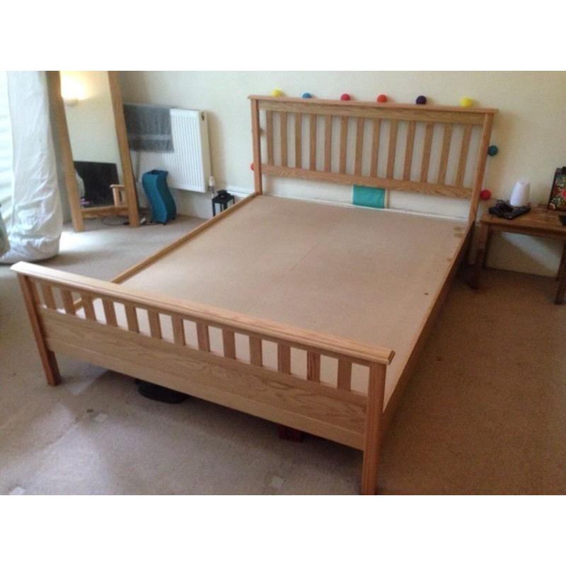 King size bed frame and memory foam mattress