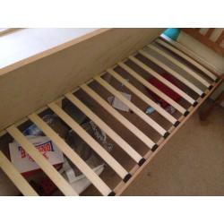 King size bed frame and memory foam mattress