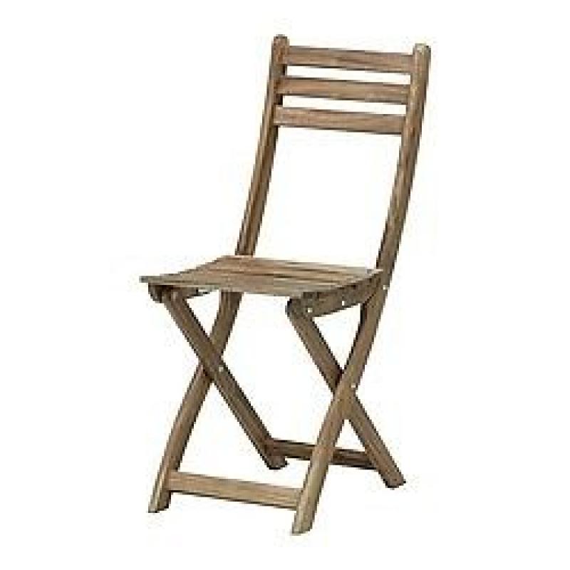 Ikea wooden garden chairs and tables, folding, perfect for summer or cafe seating
