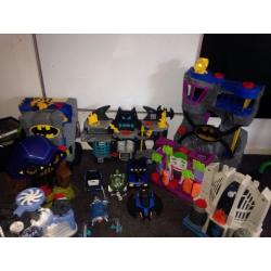 Imaginext batman bat cave joker Gotham city toy bundle