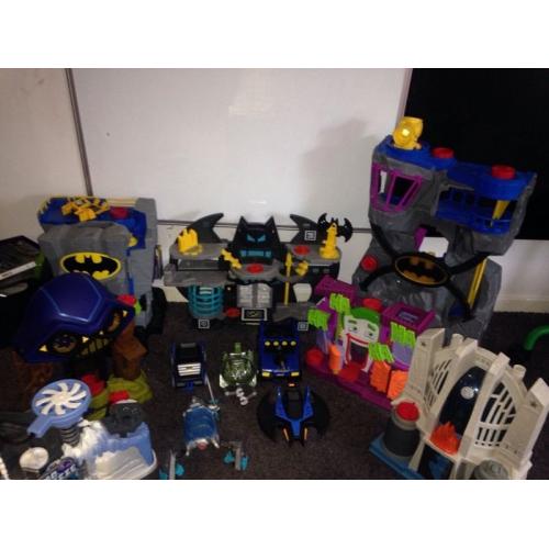 Imaginext batman bat cave joker Gotham city toy bundle