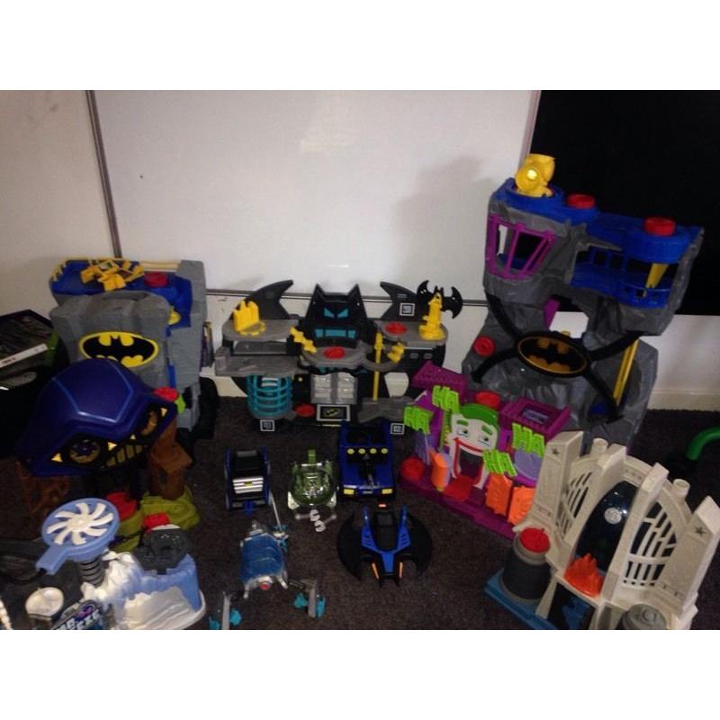 Imaginext batman bat cave joker Gotham city toy bundle