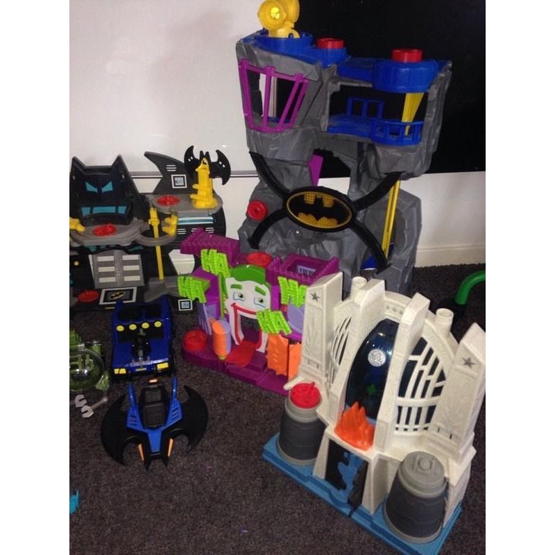 Imaginext batman bat cave joker Gotham city toy bundle