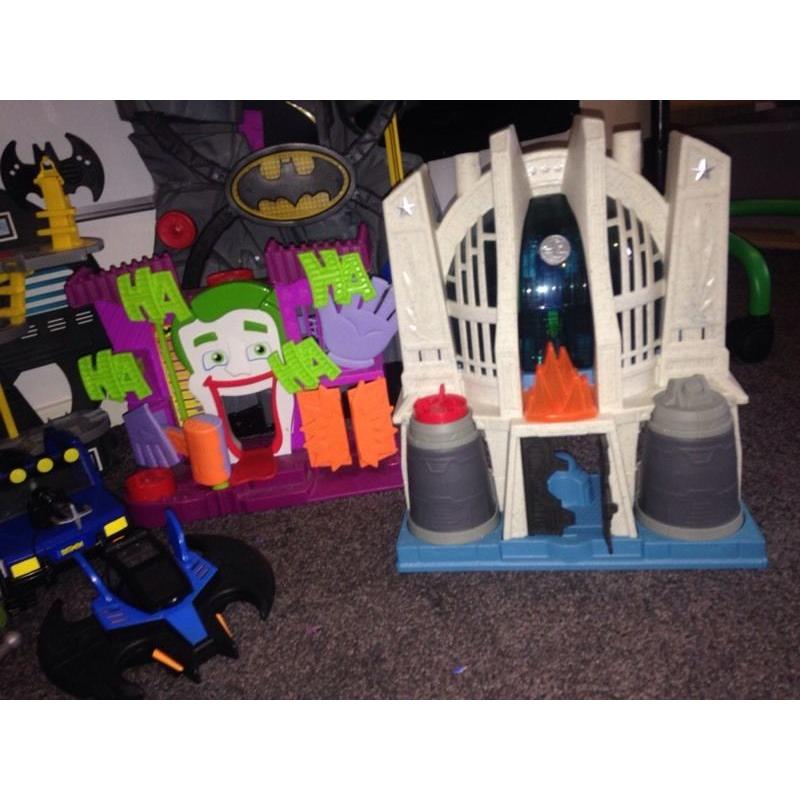 Imaginext batman bat cave joker Gotham city toy bundle