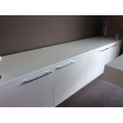 White Sideboard with Hinged Doors