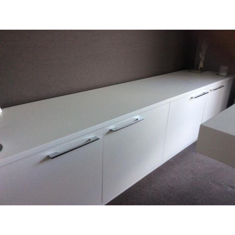 White Sideboard with Hinged Doors