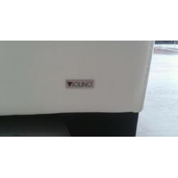 White italian leather 3+2 seater