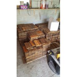 Oak herringbone flooring