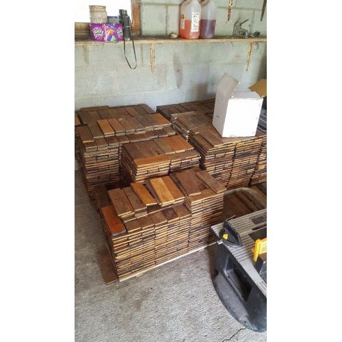 Oak herringbone flooring