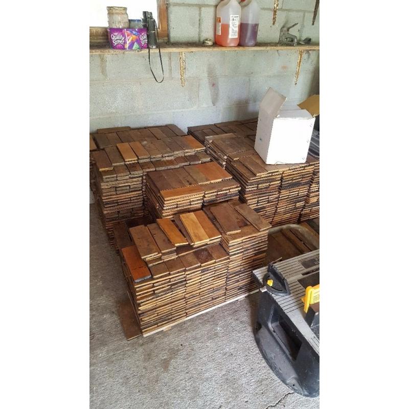 Oak herringbone flooring