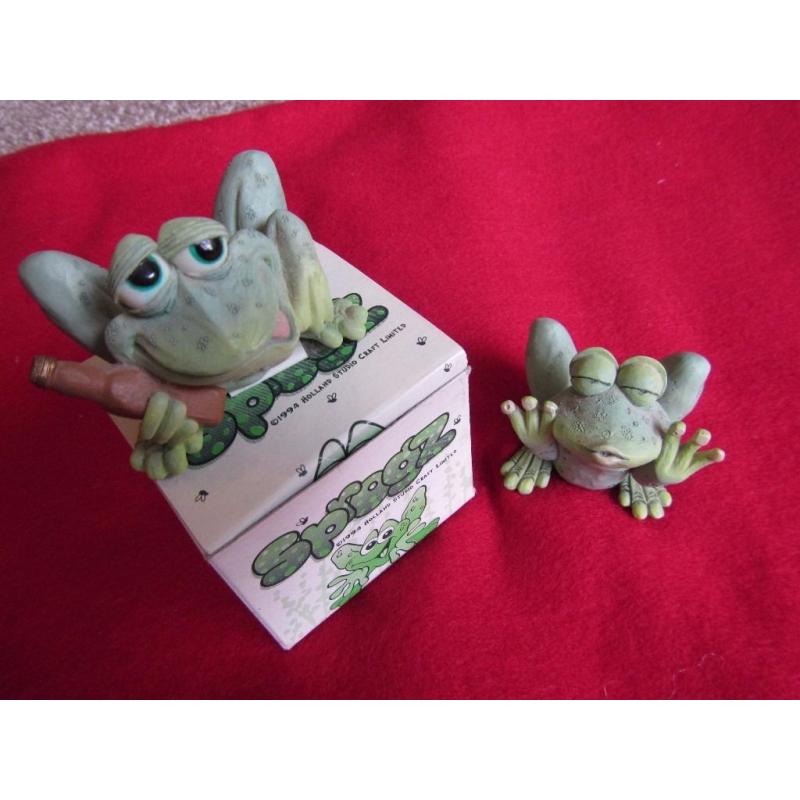 2 x Srpogz FROG ornaments - ex condition