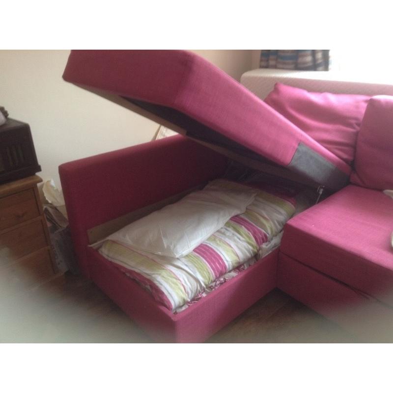 Corner Sofabed 3 seats with under seat storage