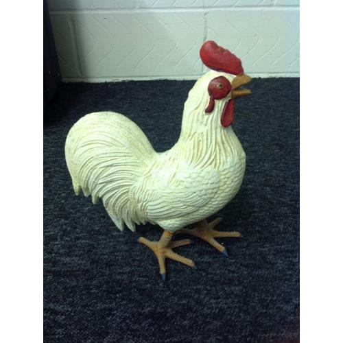 WROUGHT IRON COCKEREL DOORSTOP