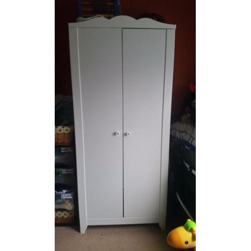 Children's ikea wardrobe white