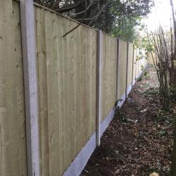 Heavy duty wooden garden fence panels pressure treated close board, feather edge