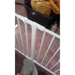 Strong white open fire/opening baby guard with lockable door