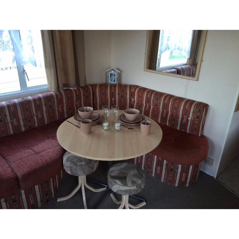 CHEAP FAMILY STATIC CARAVAN WITH HEATING FOR SALE AT SANDY BAY HOLIDAY PARK OPEN 12 MONTHS LOW FEES