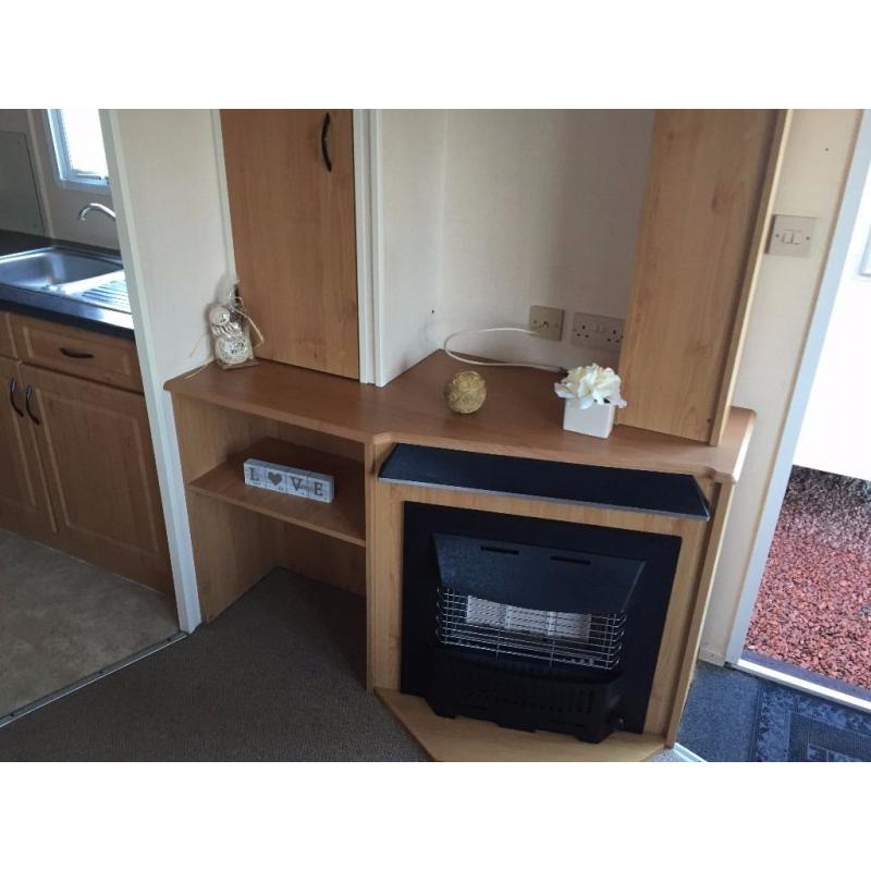 CHEAP FAMILY STATIC CARAVAN WITH HEATING FOR SALE AT SANDY BAY HOLIDAY PARK OPEN 12 MONTHS LOW FEES