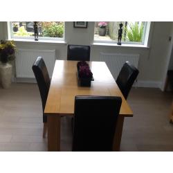 Dining table and chairs