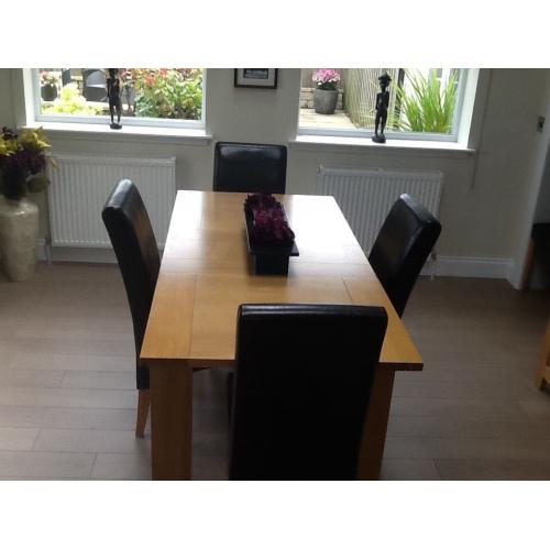 Dining table and chairs