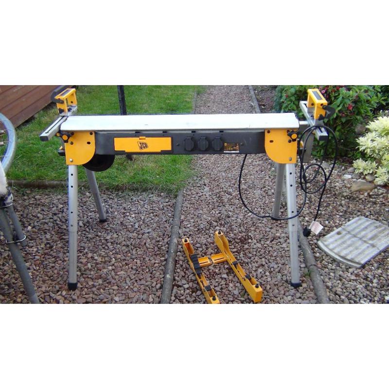 JCB Short Heavy Duty Short Beam Mitre Saw Leg Stand Workstation