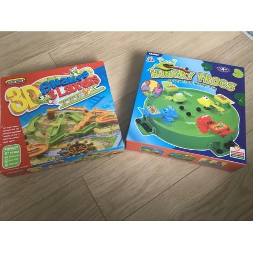 Hungry Frogs and 3D Snakes & Ladders