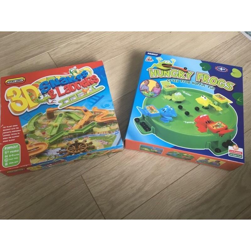 Hungry Frogs and 3D Snakes & Ladders