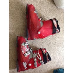 Mens technica ski boots and bag.