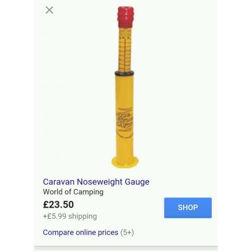 Caravan nose weight scale