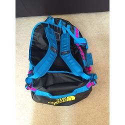 Base Camp Duffel Bag - Size L in Black with Blue and Pink Straps