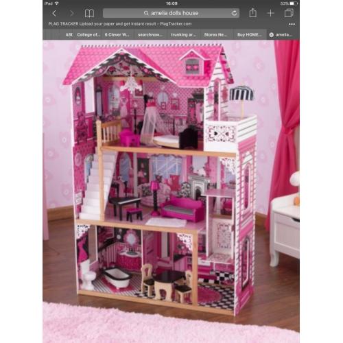 Amelia dolls house with 11 accessories