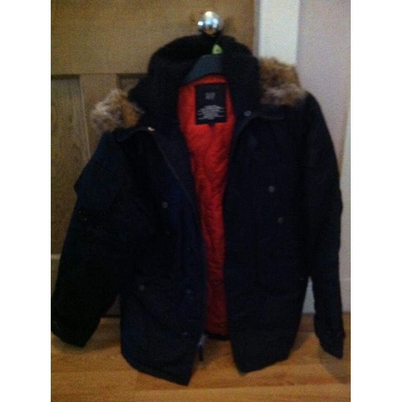 GAP JACKET ...with fur trim round the hood
