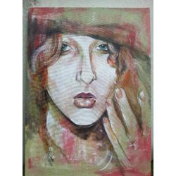 Large original acrylic painting - FOUR