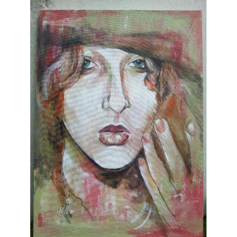 Large original acrylic painting - FOUR