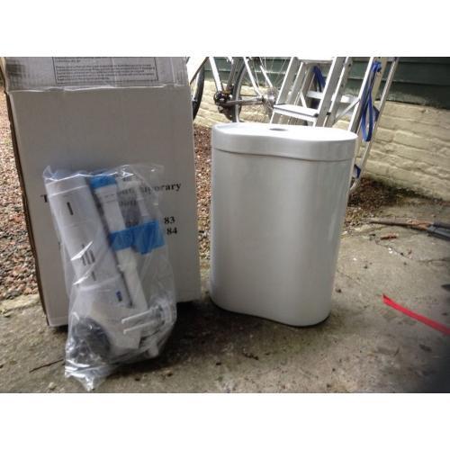 Brand new white ceramic wc. Pan and cistern still in original packaging