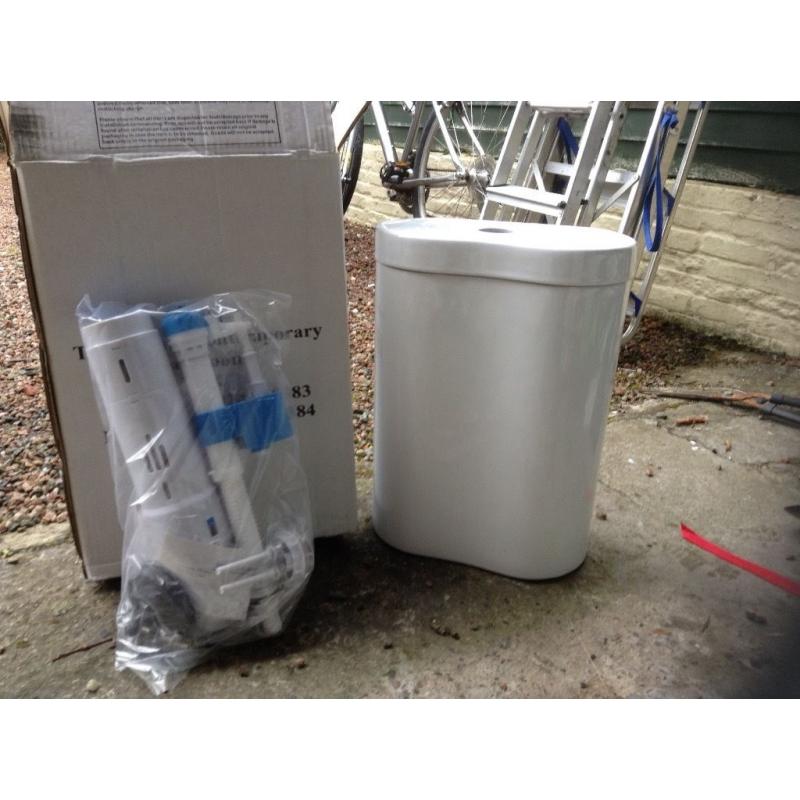 Brand new white ceramic wc. Pan and cistern still in original packaging