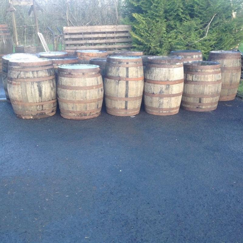 Solid oak barrels
