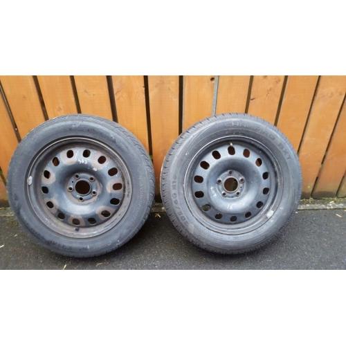 TWO WHEELS WITH TYRES