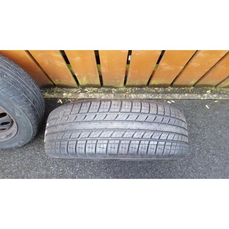 TWO WHEELS WITH TYRES