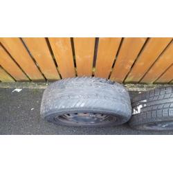 TWO WHEELS WITH TYRES
