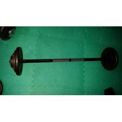 37kg standard weights and bar
