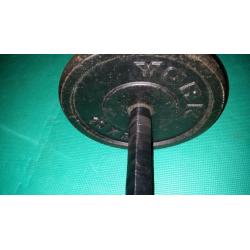 37kg standard weights and bar