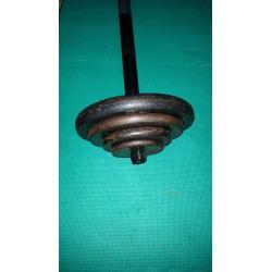 37kg standard weights and bar