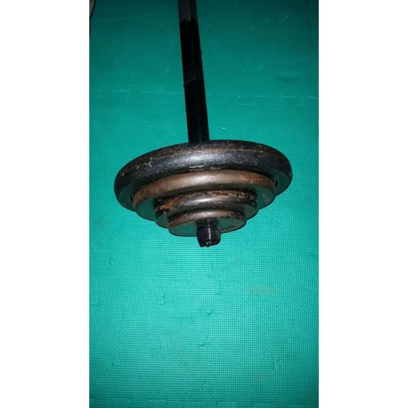 37kg standard weights and bar
