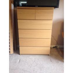 IKEA large chest of drawers oak